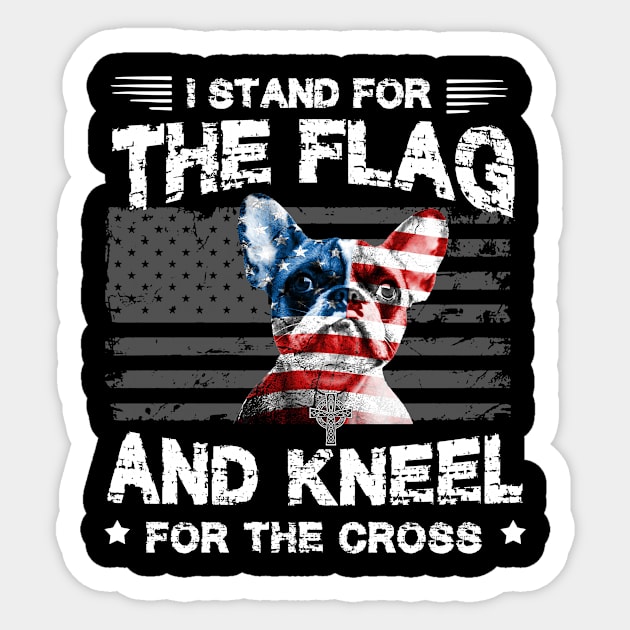 French Bulldogs Dog Stand For The Flag Kneel For Fallen Sticker by Antoniusvermeu